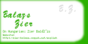 balazs zier business card